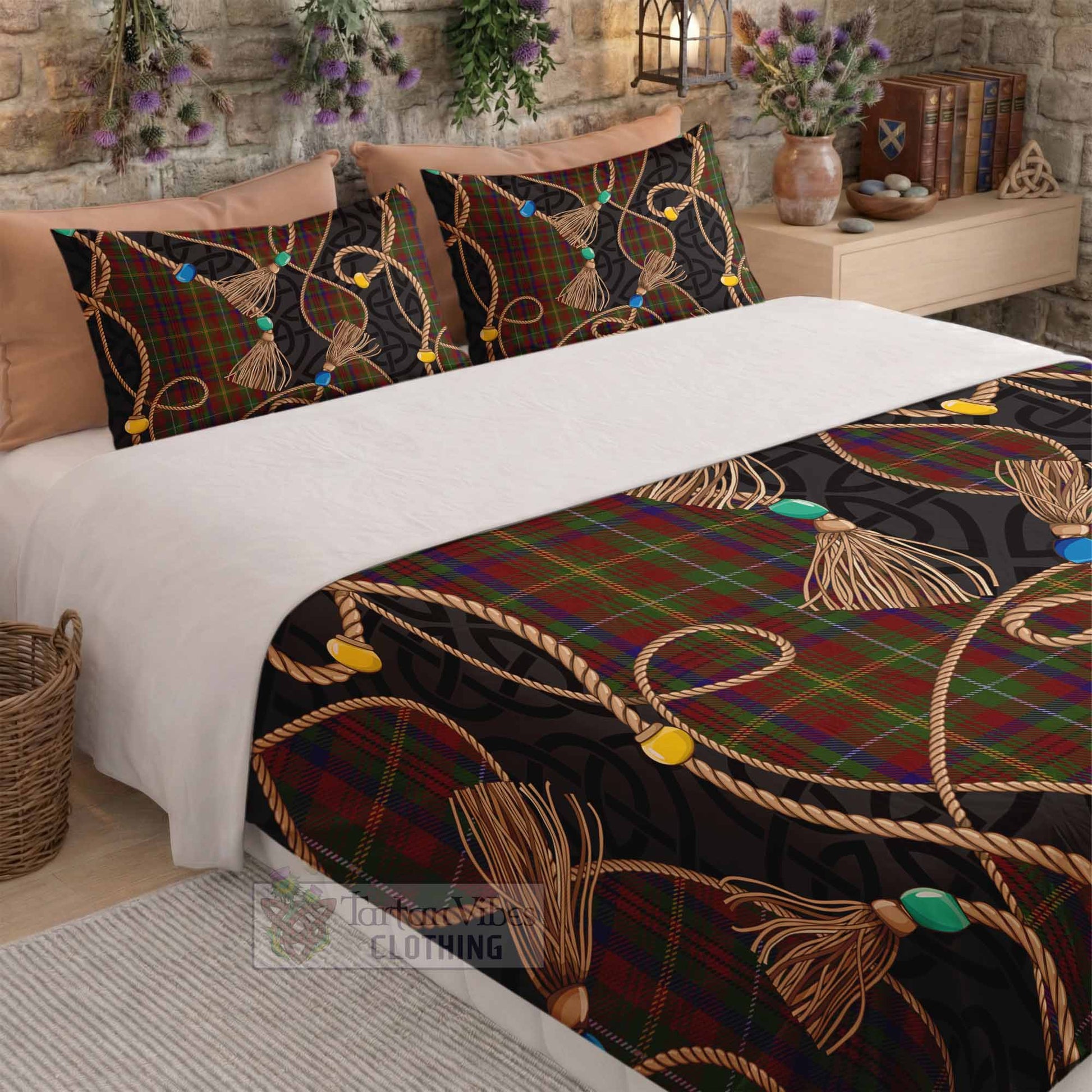 MacMaster (McMaster) Scottish Tartan Twisted Ropes Stylized Bedding Set - Tartan Vibes Clothing