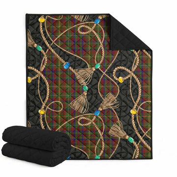 MacMaster (McMaster) Scottish Tartan Twisted Ropes Stylized Premium Quilt Super King Quilt 91" x 110" - Tartan Vibes Clothing