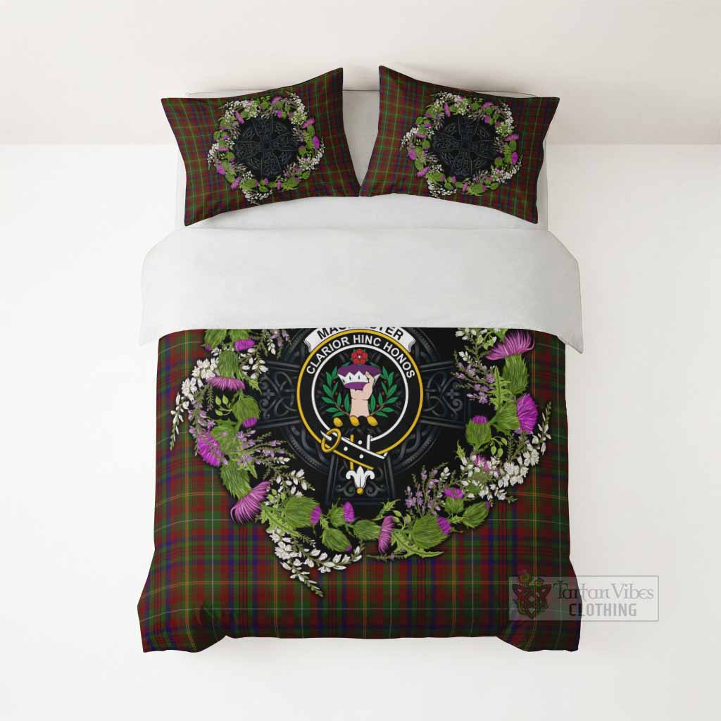 MacMaster (McMaster) Scottish Tartan White Heather With Thistle Bedding Set Beir Buaidh! - Tartan Vibes Clothing