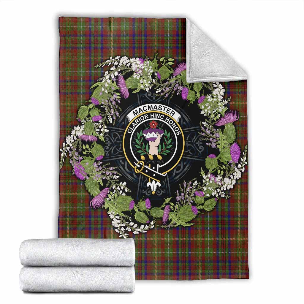 MacMaster (McMaster) Scottish Tartan White Heather With Thistle Blanket Beir Buaidh! X-Large 59 x 79 inches 150 x 200 cm - Tartan Vibes Clothing