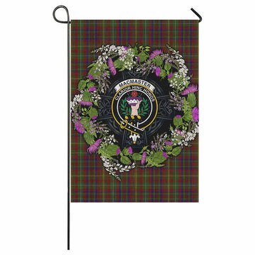 MacMaster (McMaster) Scottish Tartan White Heather With Thistle Garden Flag Beir Buaidh!