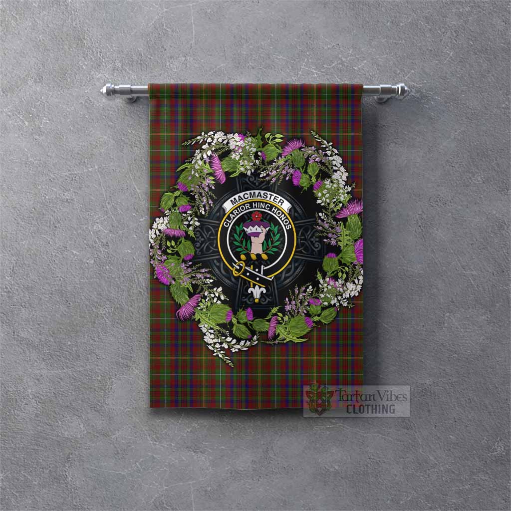 MacMaster (McMaster) Scottish Tartan White Heather With Thistle Gonfalon Beir Buaidh! Rectangle - Tartan Vibes Clothing