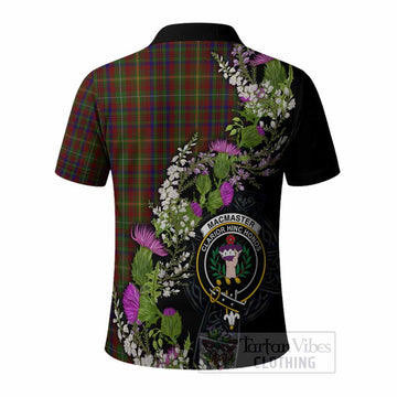 MacMaster (McMaster) Scottish Tartan White Heather With Thistle Polo Shirt Beir Buaidh! - Tartan Vibes Clothing