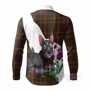 MacMaster (McMaster) Scottish Terrier Tartan Crest Long Sleeve Button Shirts Thistle Heritage Art