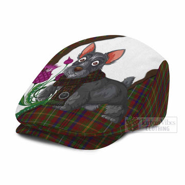 MacMaster (McMaster) Scottish Terrier Tartan Flat Cap, Jeff Cap Thistle Heritage Art