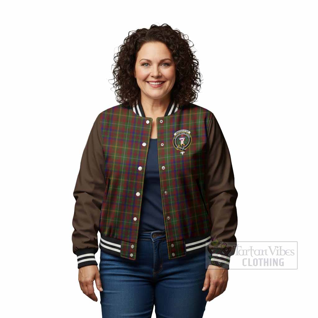 MacMaster (McMaster) Tartan Accent Baseball Jacket with Family Crest - Tartan Vibes Clothing