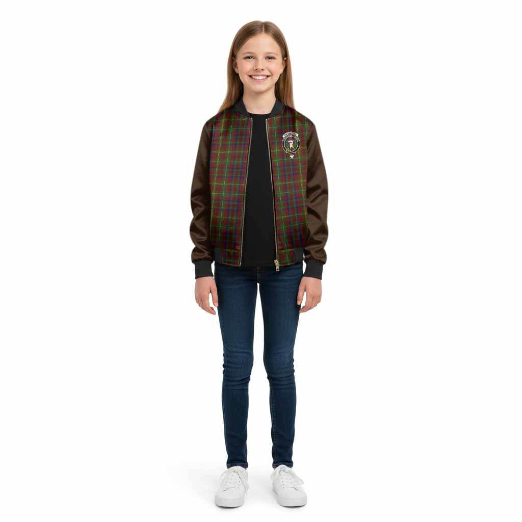MacMaster (McMaster) Tartan Accent Kid Bomber Jacket with Family Crest - Tartan Vibes Clothing