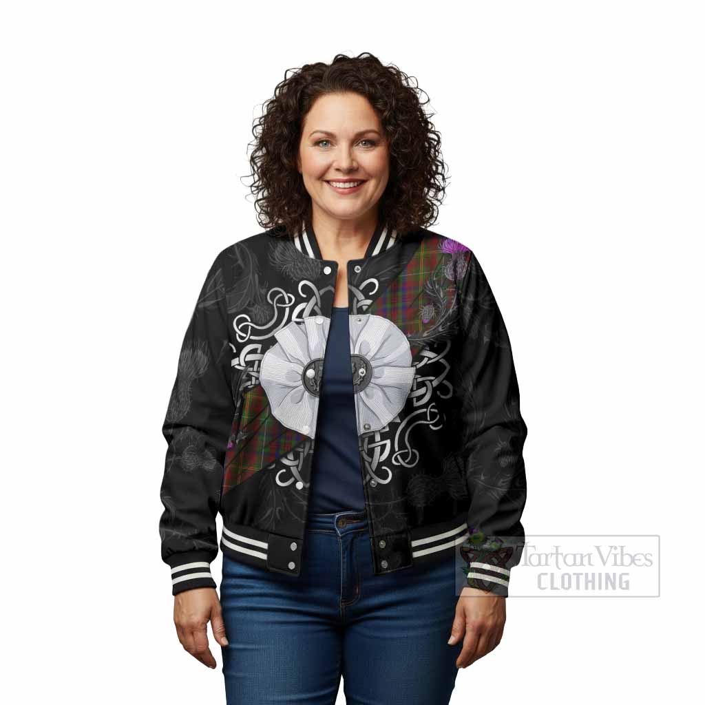 MacMaster (McMaster) Tartan Baseball Jacket Jacobite White Rose - Tartan Vibes Clothing