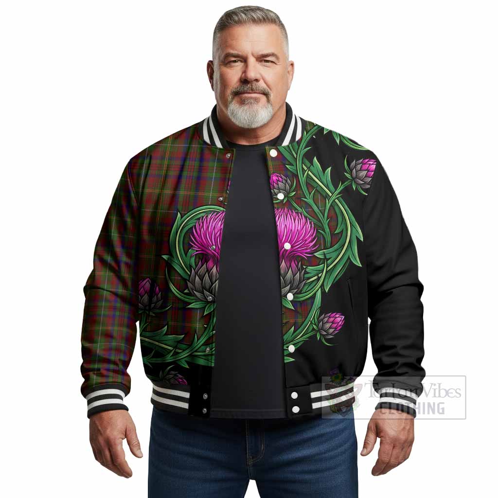 MacMaster (McMaster) Tartan Baseball Jacket Resilient Scottish Thistle - Tartan Vibes Clothing