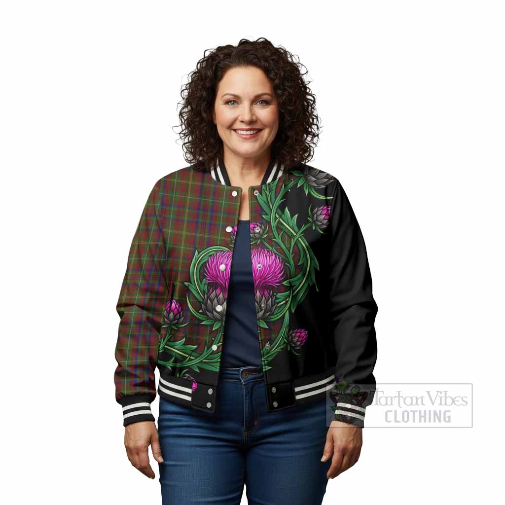 MacMaster (McMaster) Tartan Baseball Jacket Resilient Scottish Thistle - Tartan Vibes Clothing