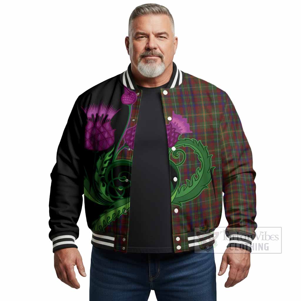MacMaster (McMaster) Tartan Baseball Jacket Traditional Scottish Thistle