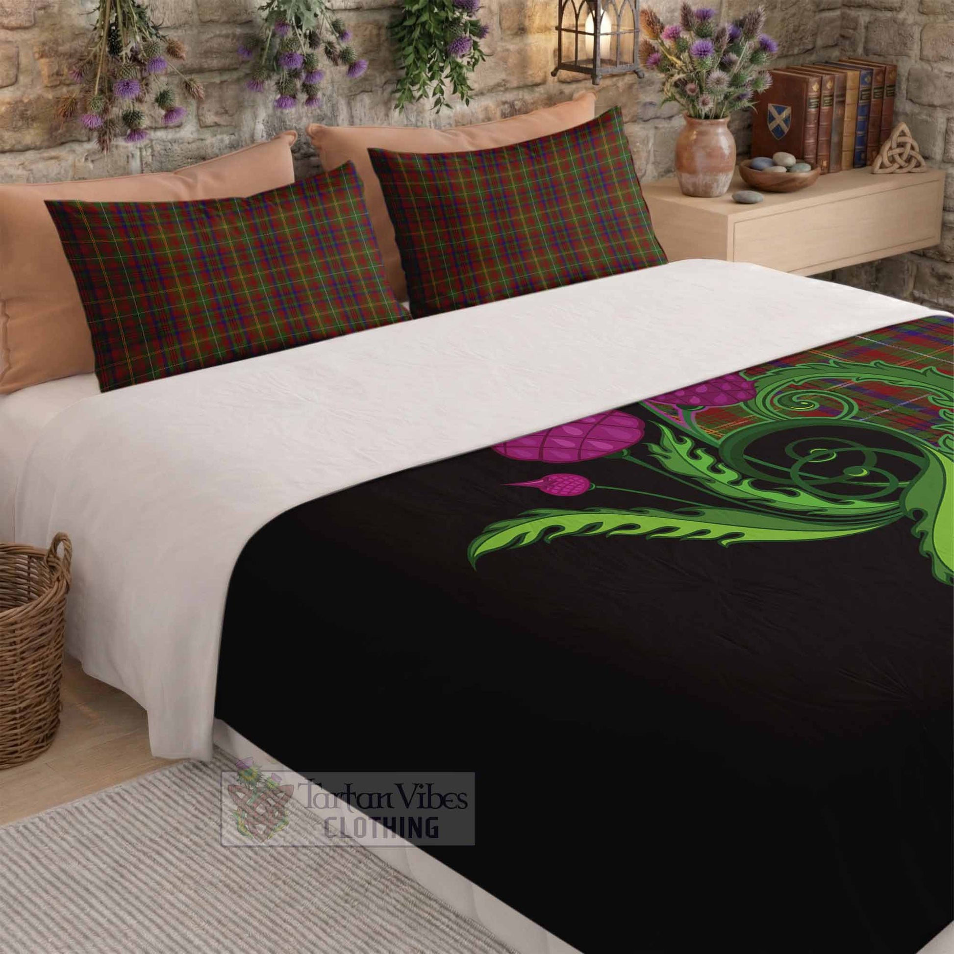 MacMaster (McMaster) Tartan Bedding Set Traditional Scottish Thistle - Tartan Vibes Clothing
