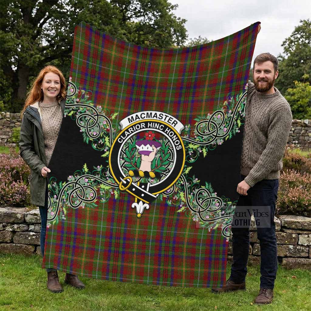 MacMaster (McMaster) Tartan Blanket Thistle Scottish Spirit - Tartan Vibes Clothing