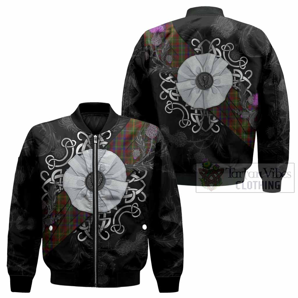 MacMaster (McMaster) Tartan Bomber Jacket Jacobite White Rose - Tartan Vibes Clothing