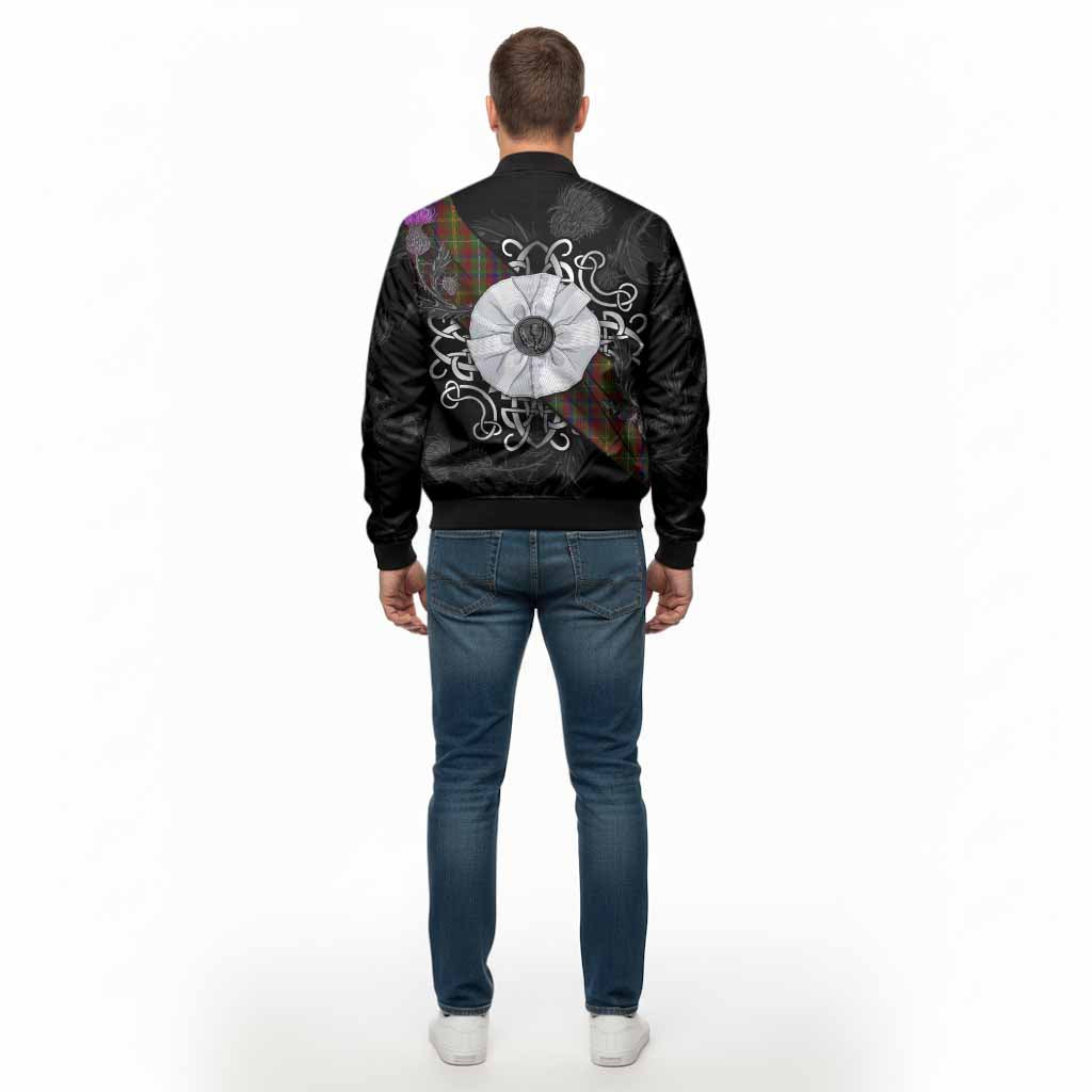 MacMaster (McMaster) Tartan Bomber Jacket Jacobite White Rose - Tartan Vibes Clothing