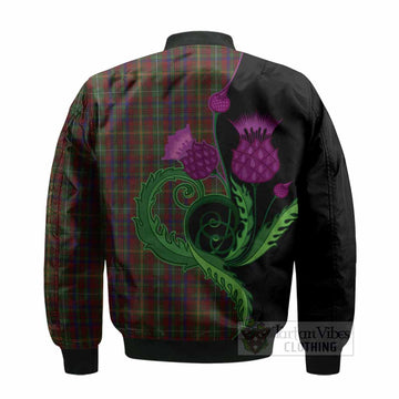 MacMaster (McMaster) Tartan Bomber Jacket Traditional Scottish Thistle