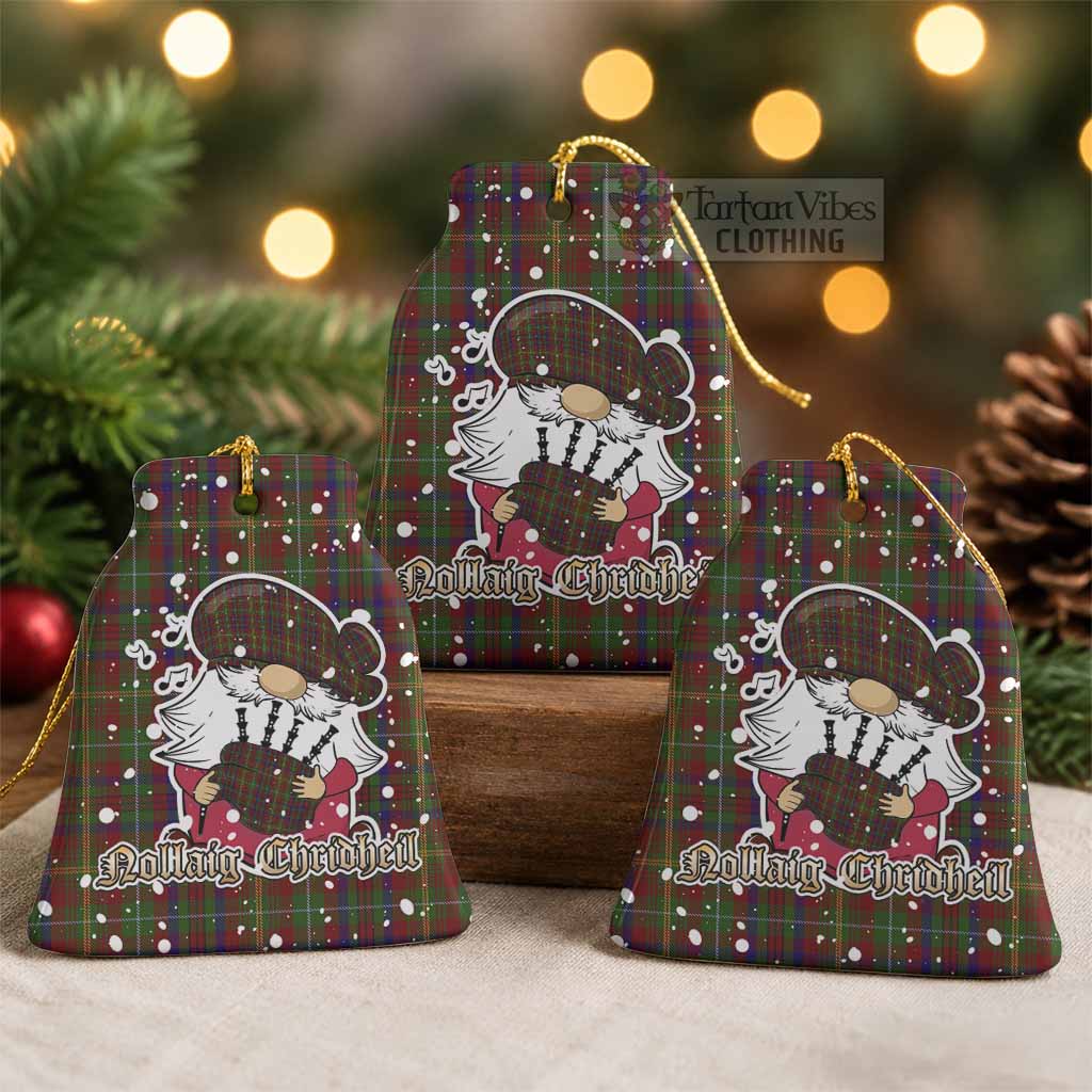 MacMaster (McMaster) Tartan Ceramic Bell Ornament Gnome Bagpiper - Chistmas Tree Decor Pack of 3 - Tartan Vibes Clothing
