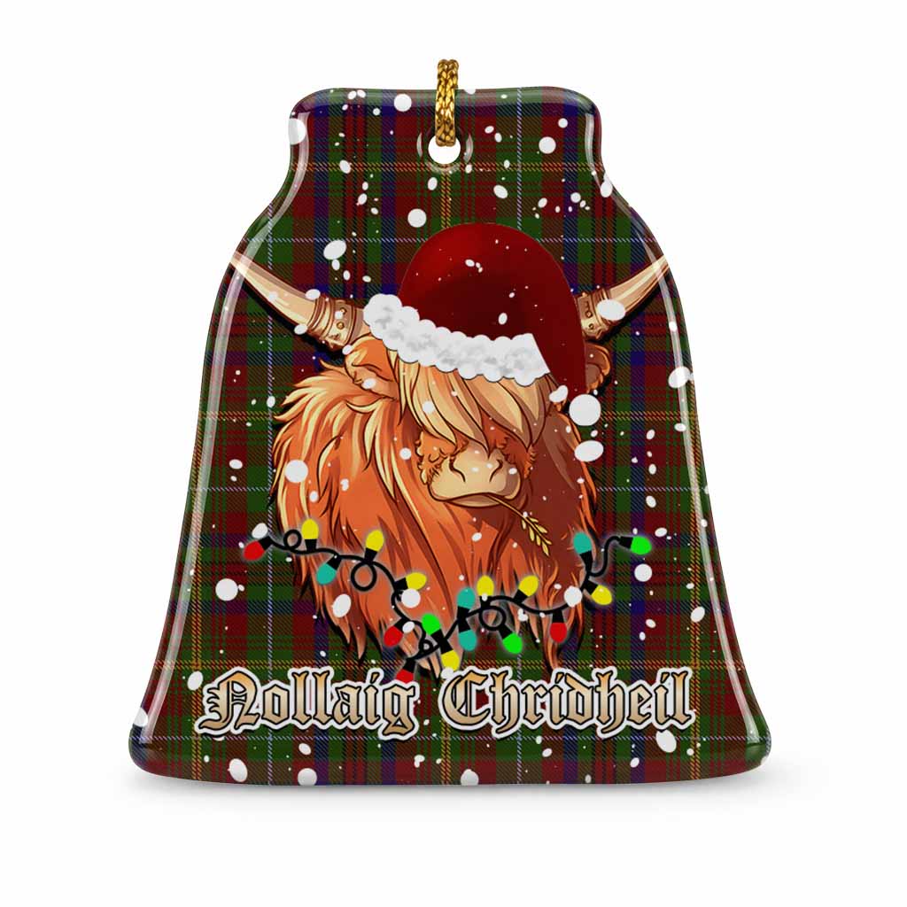 MacMaster (McMaster) Tartan Ceramic Bell Ornament Mister Coo - Highlander Decor 1 Piece - Tartan Vibes Clothing