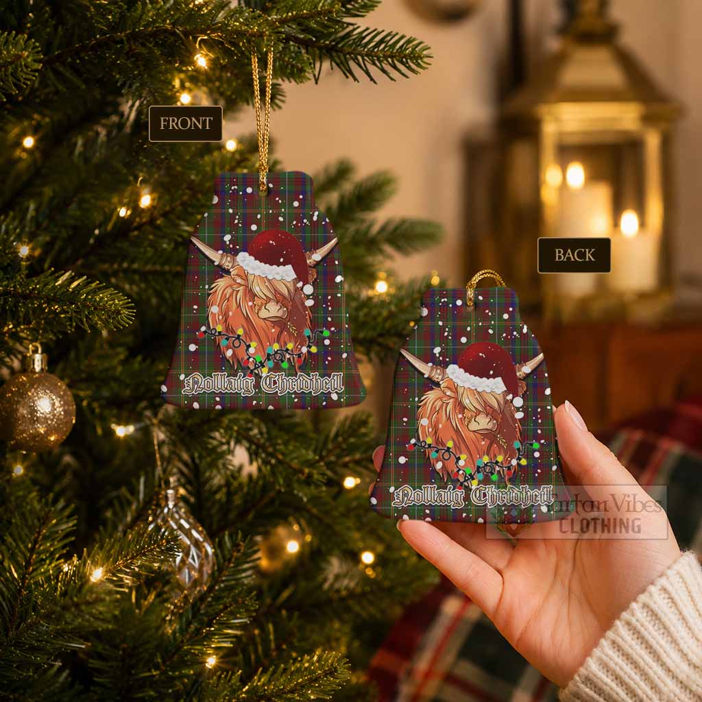 MacMaster (McMaster) Tartan Ceramic Bell Ornament Mister Coo - Highlander Decor - Tartan Vibes Clothing