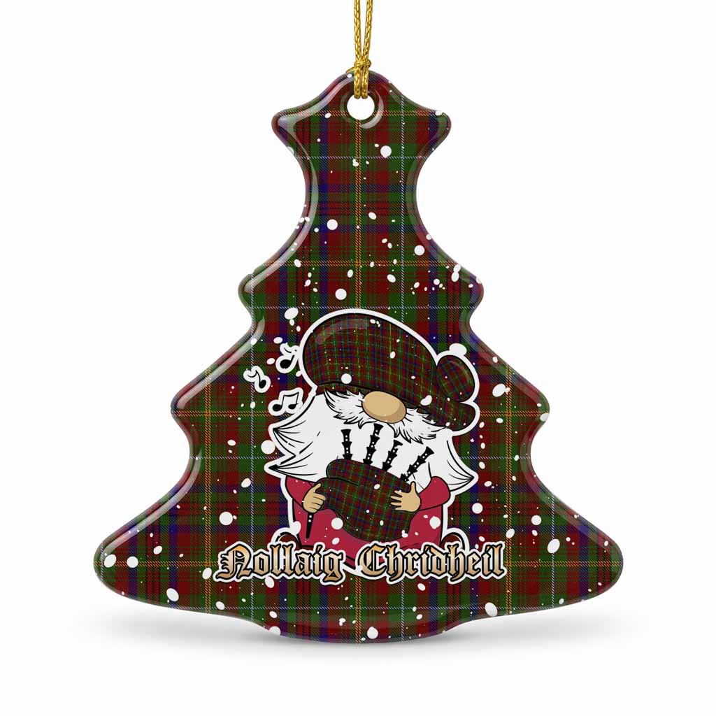 MacMaster (McMaster) Tartan Ceramic Christmas Tree Ornament Gnome Bagpiper - Chistmas Tree Decor 1 Piece - Tartan Vibes Clothing