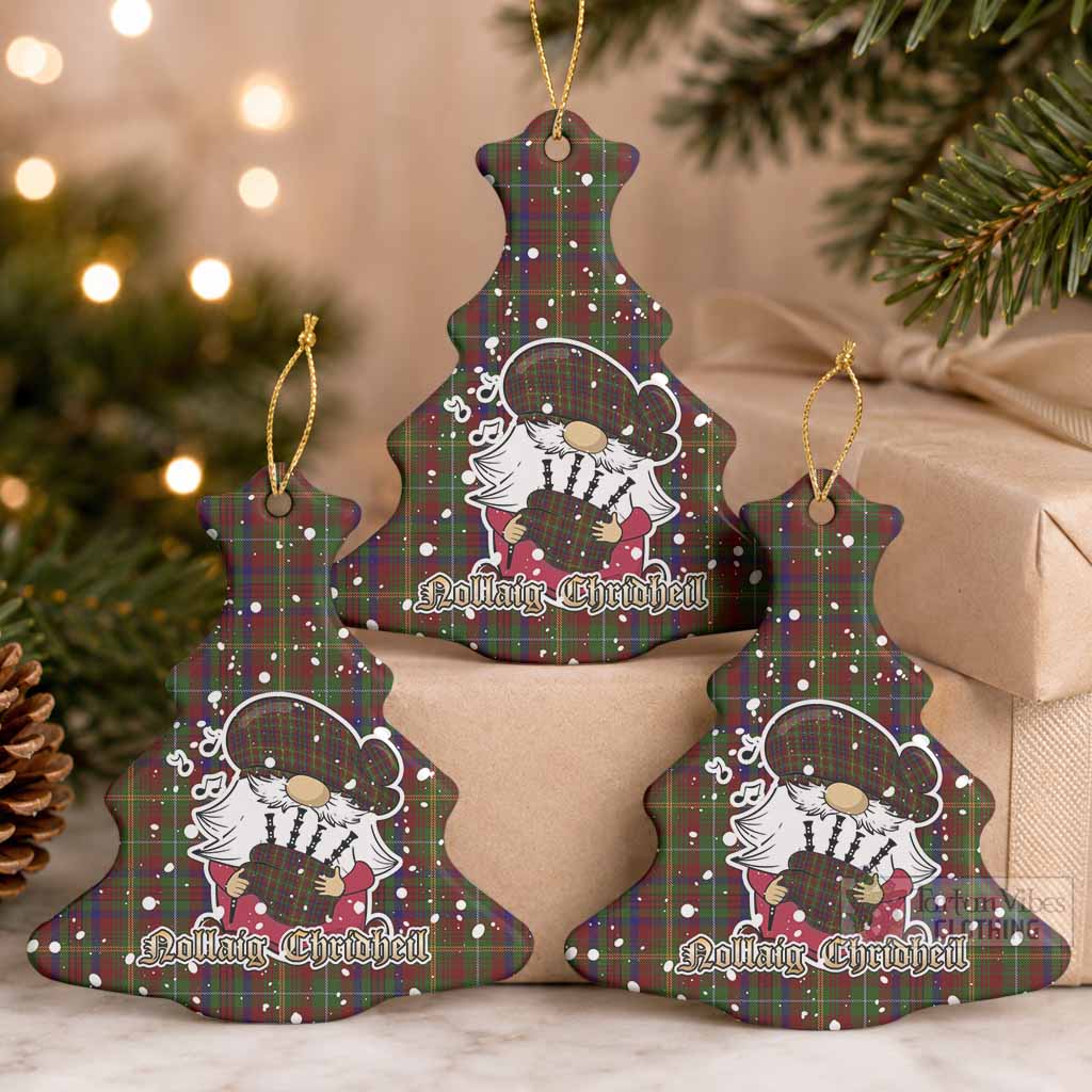 MacMaster (McMaster) Tartan Ceramic Christmas Tree Ornament Gnome Bagpiper - Chistmas Tree Decor Pack of 3 - Tartan Vibes Clothing