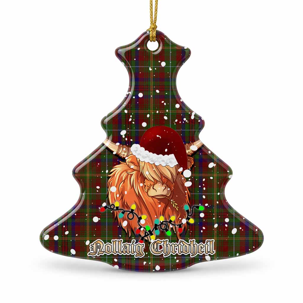MacMaster (McMaster) Tartan Ceramic Christmas Tree Ornament Mister Coo - Highlander Decor 1 Piece - Tartan Vibes Clothing