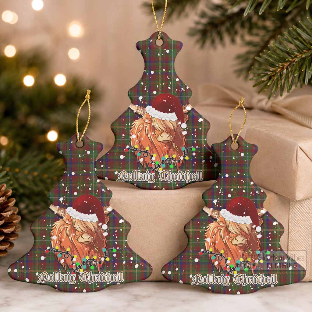 MacMaster (McMaster) Tartan Ceramic Christmas Tree Ornament Mister Coo - Highlander Decor Pack of 3 - Tartan Vibes Clothing