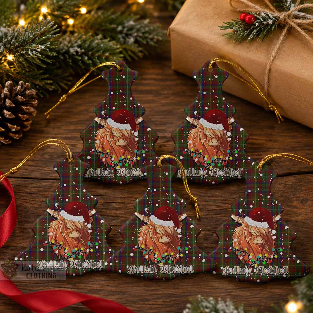 MacMaster (McMaster) Tartan Ceramic Christmas Tree Ornament Mister Coo - Highlander Decor Pack of 5 - Tartan Vibes Clothing