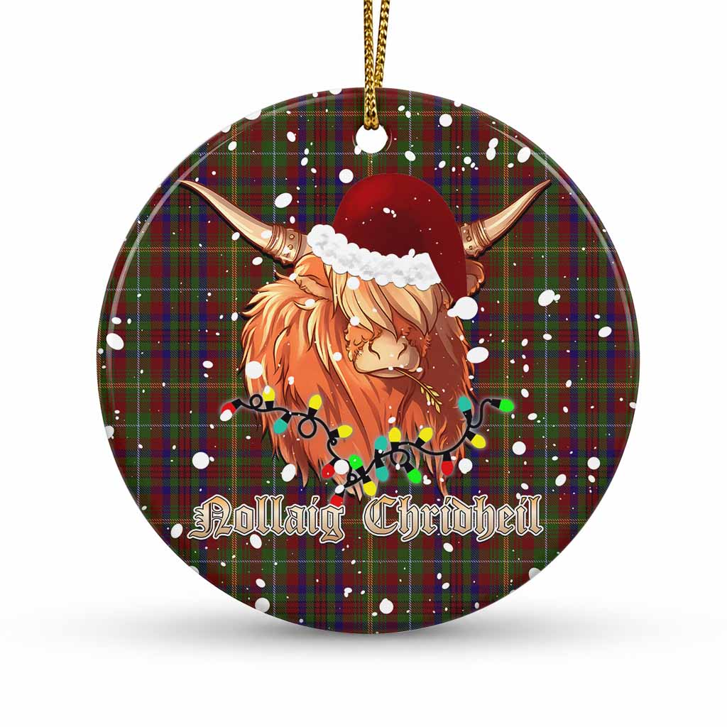 MacMaster (McMaster) Tartan Ceramic Circle Ornament Mister Coo - Highlander Decor 1 Piece - Tartan Vibes Clothing