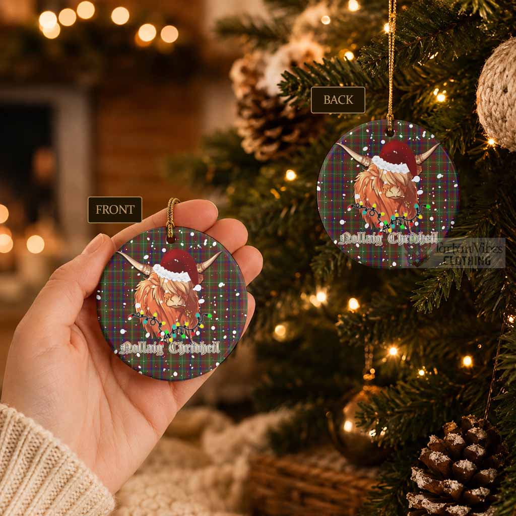 MacMaster (McMaster) Tartan Ceramic Circle Ornament Mister Coo - Highlander Decor - Tartan Vibes Clothing