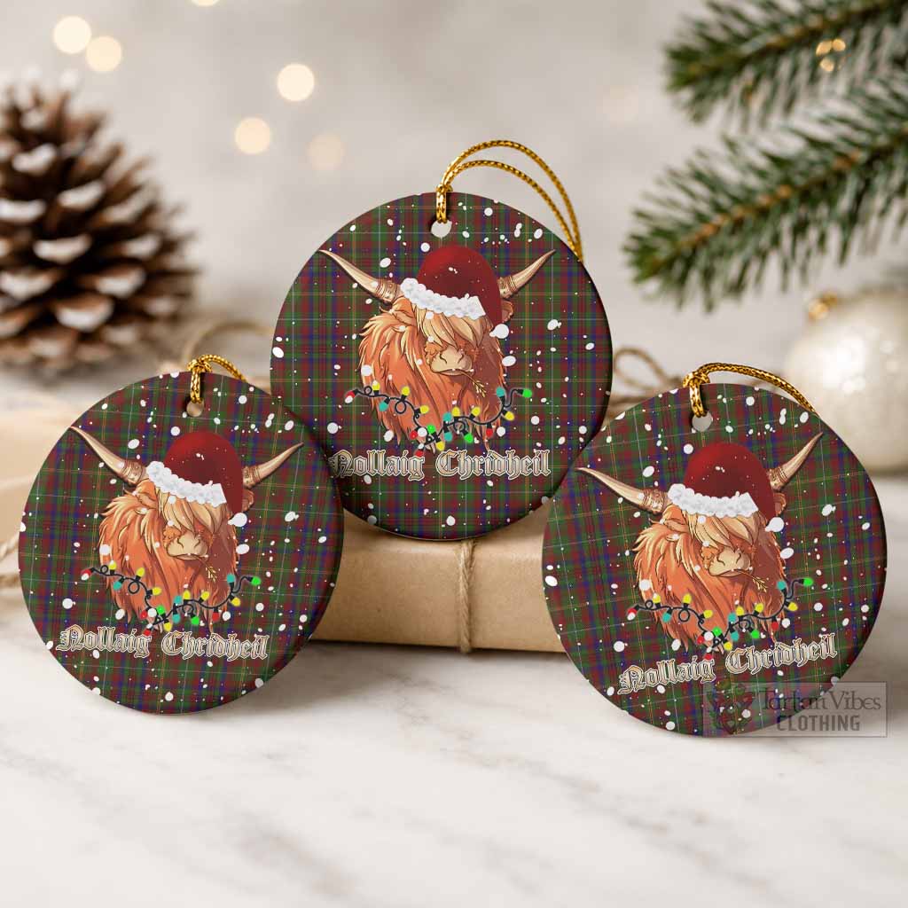 MacMaster (McMaster) Tartan Ceramic Circle Ornament Mister Coo - Highlander Decor Pack of 3 - Tartan Vibes Clothing