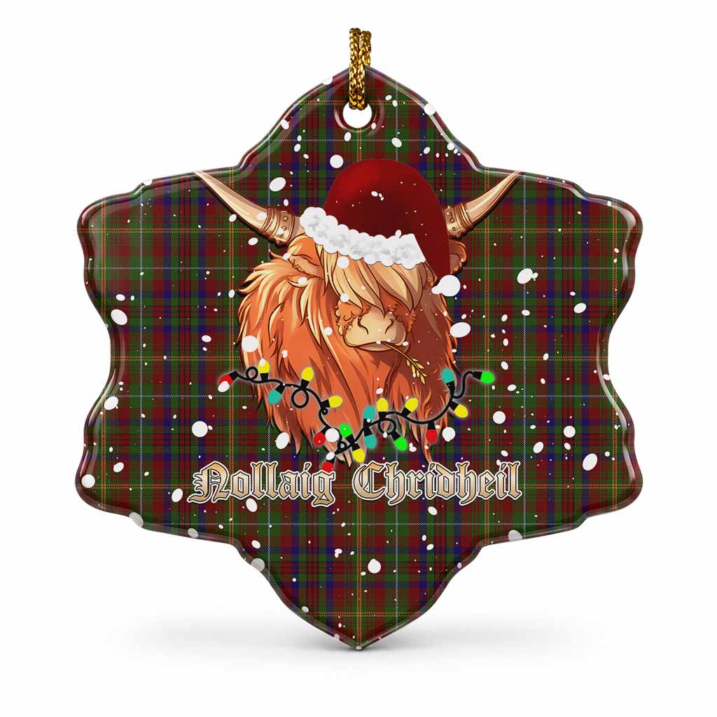 MacMaster (McMaster) Tartan Ceramic Snow Flake Ornament Mister Coo - Highlander Decor 1 Piece - Tartan Vibes Clothing