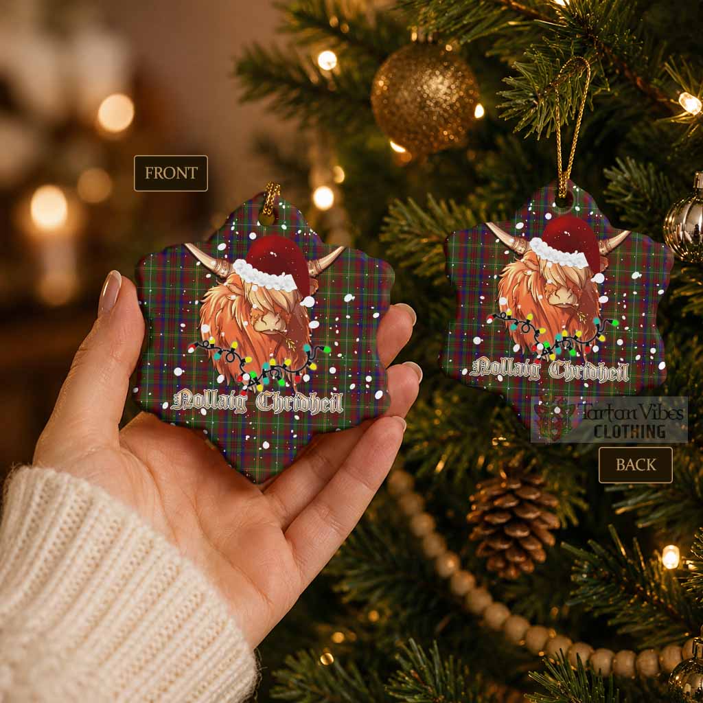 MacMaster (McMaster) Tartan Ceramic Snow Flake Ornament Mister Coo - Highlander Decor - Tartan Vibes Clothing