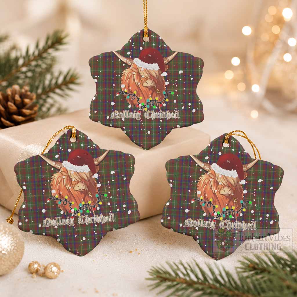 MacMaster (McMaster) Tartan Ceramic Snow Flake Ornament Mister Coo - Highlander Decor Pack of 3 - Tartan Vibes Clothing