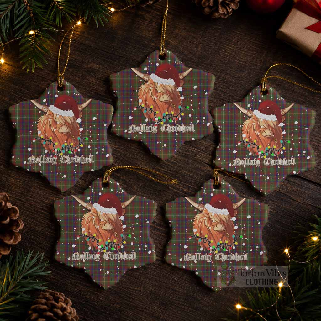 MacMaster (McMaster) Tartan Ceramic Snow Flake Ornament Mister Coo - Highlander Decor Pack of 5 - Tartan Vibes Clothing