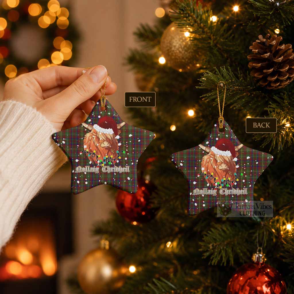 MacMaster (McMaster) Tartan Ceramic Star Ornament Mister Coo - Highlander Decor - Tartan Vibes Clothing