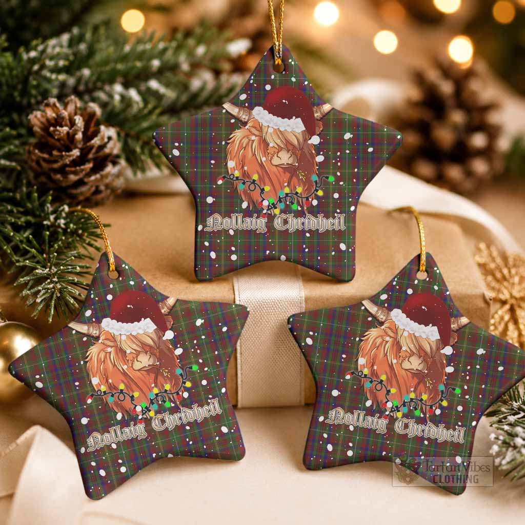 MacMaster (McMaster) Tartan Ceramic Star Ornament Mister Coo - Highlander Decor Pack of 3 - Tartan Vibes Clothing