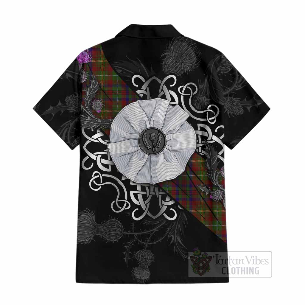 MacMaster (McMaster) Tartan Cotton Hawaiian Shirt Jacobite White Rose Kid - Tartan Vibes Clothing