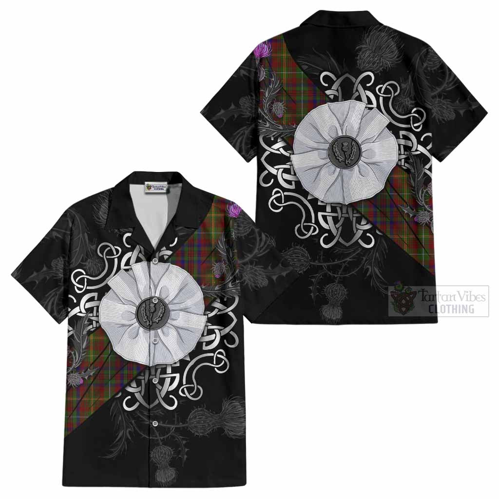 MacMaster (McMaster) Tartan Cotton Hawaiian Shirt Jacobite White Rose - Tartan Vibes Clothing