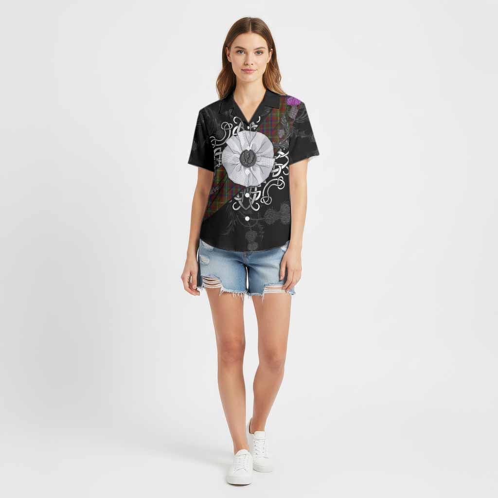 MacMaster (McMaster) Tartan Cotton Hawaiian Shirt Jacobite White Rose - Tartan Vibes Clothing