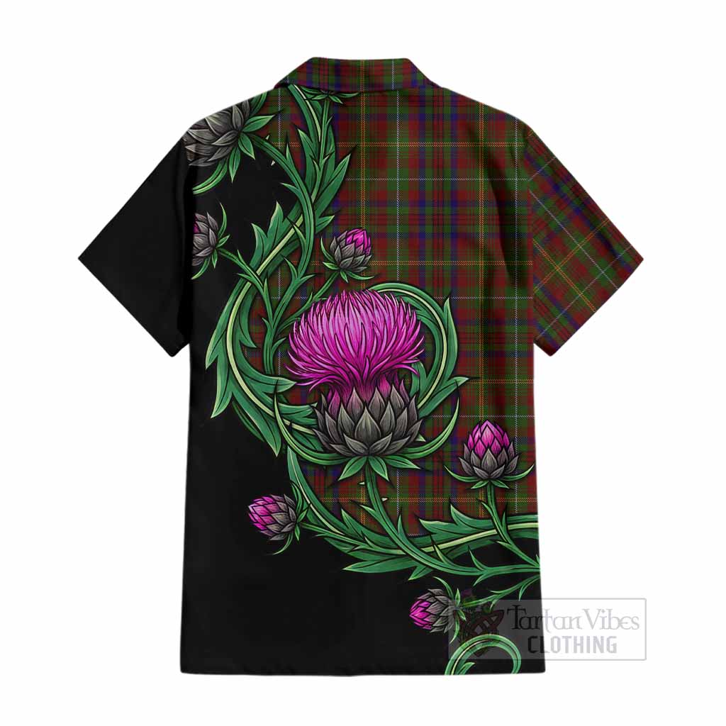 MacMaster (McMaster) Tartan Cotton Hawaiian Shirt Resilient Scottish Thistle Kid - Tartan Vibes Clothing