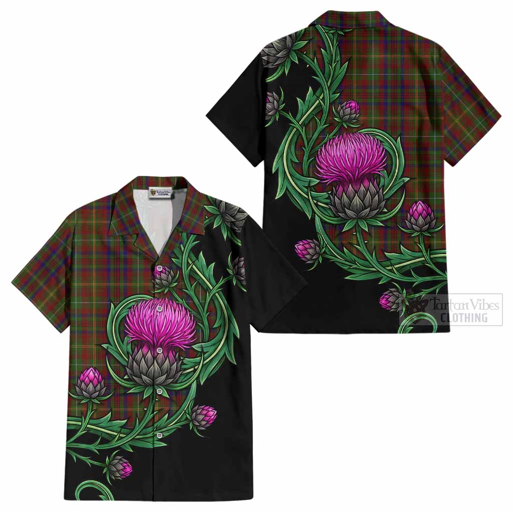 MacMaster (McMaster) Tartan Cotton Hawaiian Shirt Resilient Scottish Thistle - Tartan Vibes Clothing