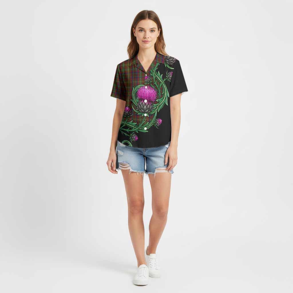 MacMaster (McMaster) Tartan Cotton Hawaiian Shirt Resilient Scottish Thistle - Tartan Vibes Clothing