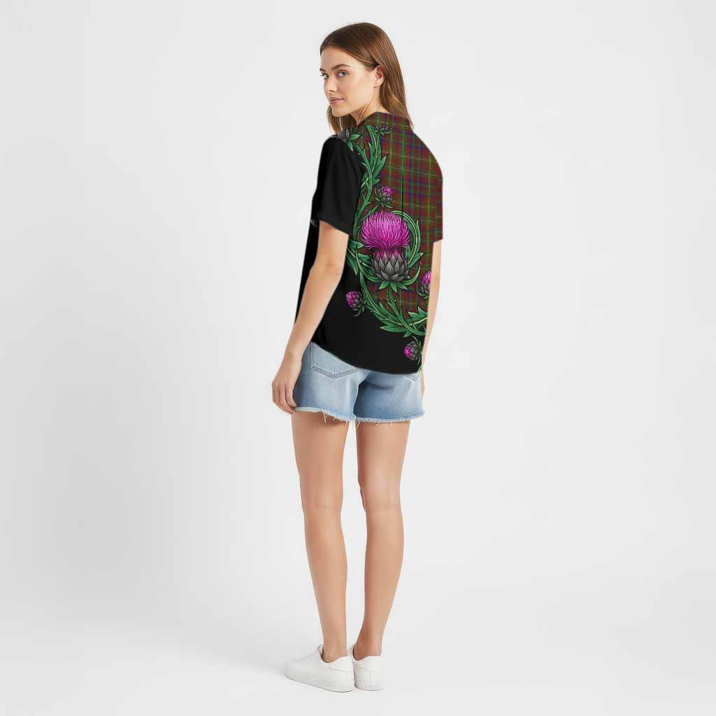 MacMaster (McMaster) Tartan Cotton Hawaiian Shirt Resilient Scottish Thistle - Tartan Vibes Clothing