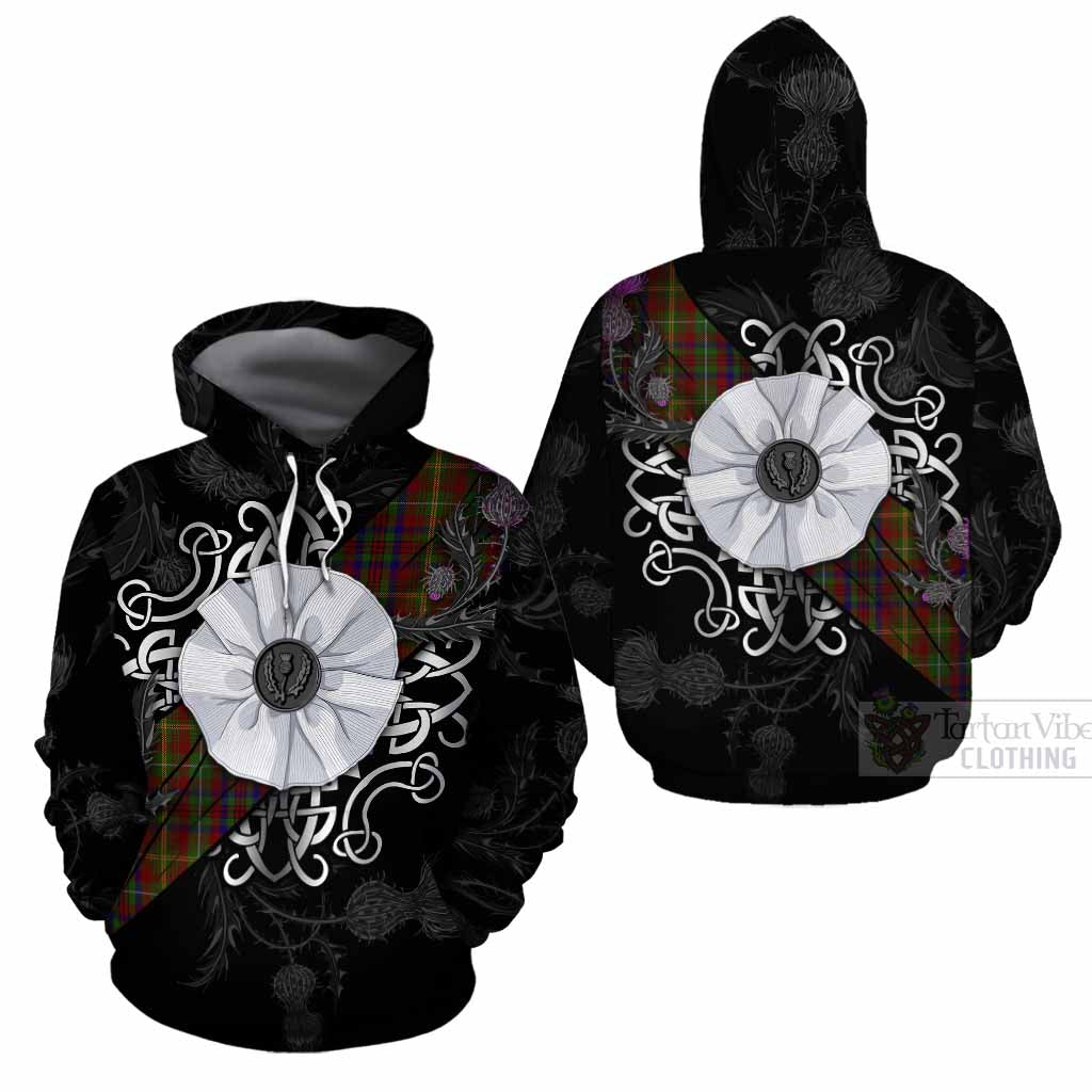 MacMaster (McMaster) Tartan Cotton Hoodie Jacobite White Rose - Tartan Vibes Clothing