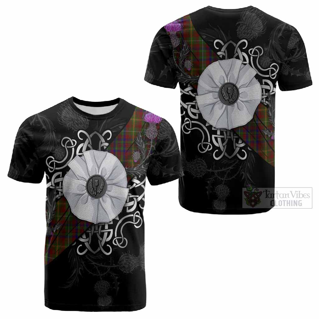 MacMaster (McMaster) Tartan Cotton T-shirt Jacobite White Rose - Tartan Vibes Clothing