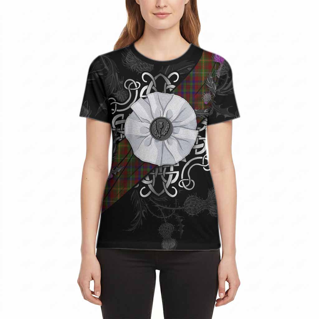 MacMaster (McMaster) Tartan Cotton T-shirt Jacobite White Rose - Tartan Vibes Clothing