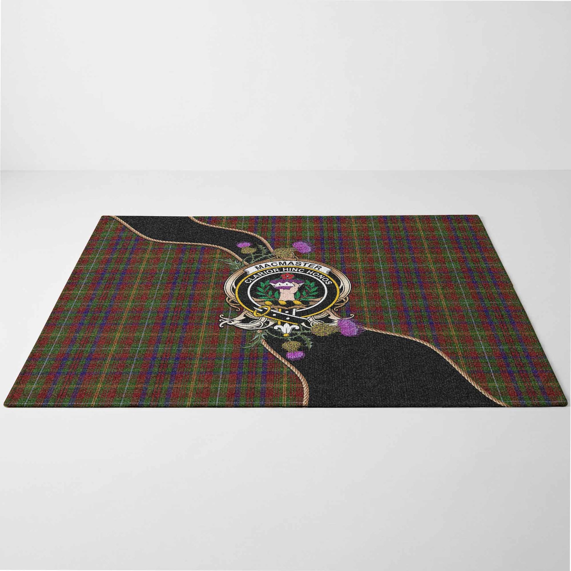 MacMaster (McMaster) Tartan Crest Area Rug Scottish Thistle Spirit S 36*60 inch (91*152 cm) - Tartan Vibes Clothing