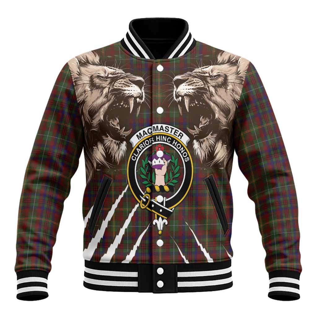 MacMaster (McMaster) Tartan Crest Baseball Jacket Ferocious Lion Style