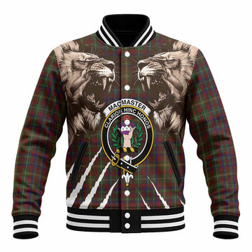 MacMaster (McMaster) Tartan Crest Baseball Jacket Ferocious Lion Style